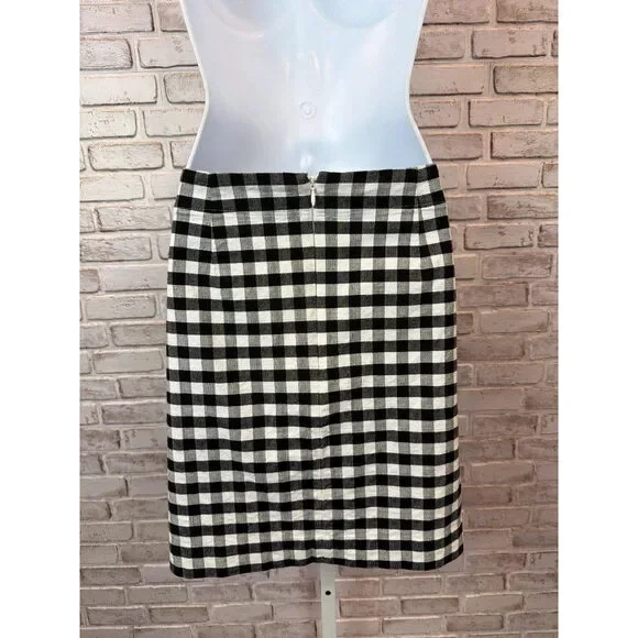 Loft Bottom - Skirt – Black/White Gingham, Size 12 – Excellent Condition - Picture 2 of 3